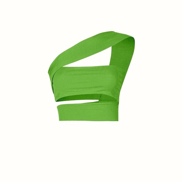 LAMA JOUNI electric green bandage top - Picture 3 of 5